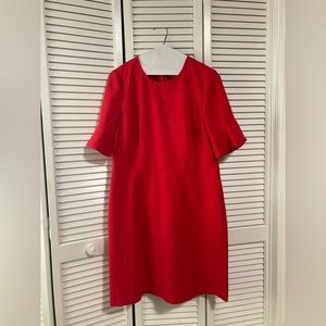 Loft red shift dress